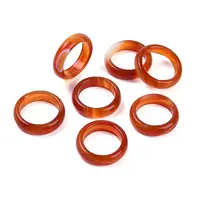 Dyed & Heated Natural Agate Finger Rings for Women