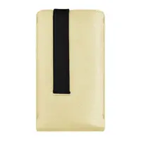 Univerzální pouzdro FIXED Lucca se zavíracím popruhem pro telefony do 6,3", světle žlutá