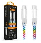 Aligator Power 3A 65W,  USB-C/USB-C, 1,2m svítící