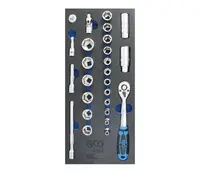 BGS technic Gola sada 3/8" - modul, šestihranné hlavice Pro Torque, 6-24 mm, 26 dílů - BGS 4052