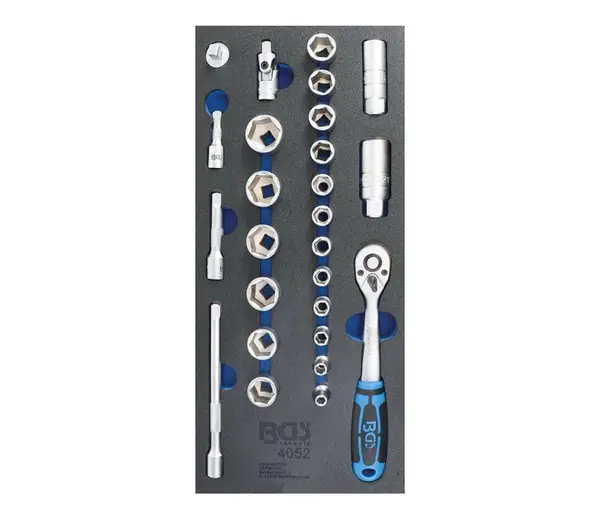 BGS technic Gola sada 3/8" - modul, šestihranné hlavice Pro Torque, 6-24 mm, 26 dílů - BGS 4052