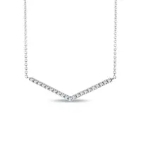 Náhrdelník z bílého zlata s diamantovým přívěskem KLENOTA