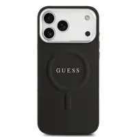 Ochranný kryt Guess PU Saffiano MagSafe pro Apple iPhone 17 Pro Max, černá