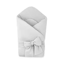 Baby Nellys Elegantní mušelínová zavinovačka s vázáním Nature, 75x75 cm, šedá