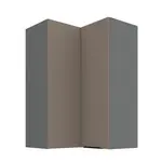Horní rohová skříňka Aria ANT 60x60 GN-90 2F (90°) Barva korpusu: Antracit, Barva dvířek: TA - Sandgrau AFM