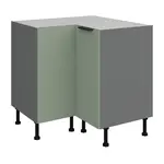 Spodní rohová skříňka Aria ANT 90x90 DN 2F BB Barva korpusu: Antracit, Barva dvířek: SA - Aquamarine AFM