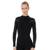 Dámské triko Brubeck Thermo s dlouhým rukávem Black/Pink XL