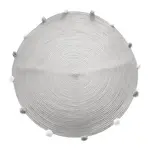 Okrúhly sivý koberec s brmbolcami POMPOME 90 cm