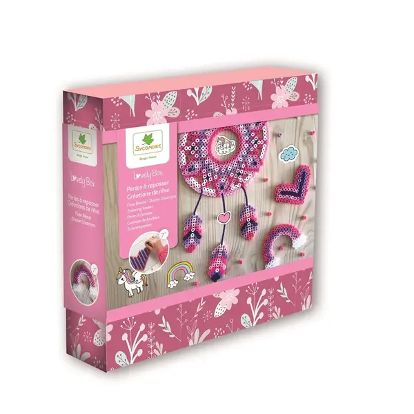 Lovely box - zažehľovacie koráliky - lapač snov