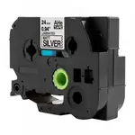 Brother HGe-M951, 24mm x 8m, černý tisk / stříbrný podklad, originální páska