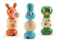 Drevené skrutkovanie – králik, koník, kačica