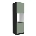 Vysoká skříňka pro vestavnou troubu Aria 60 DP-210 2F Barva korpusu: Černá, Barva dvířek: SA - Aquamarine AFM