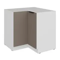 Spodní rohová skříňka Aria 90x90 DN 2F BB Barva korpusu: Bílá, Barva dvířek: TA - Sandgrau AFM