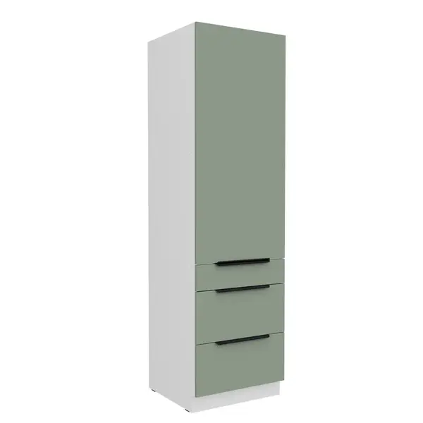 Vysoká potravinová skříňka Aria 60 DKS-210 3S 1F - Premium Box Barva korpusu: Bílá, Barva dvířek: SA - Aquamarine AFM