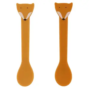 Detské silikónové lyžičky 2 ks Mr. Fox
