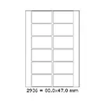 Samolepicí etikety 80 x 47 mm, 12 etiket, A4, 100 listů