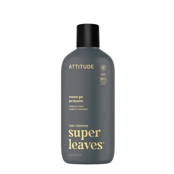 Pánsky sprchový gél ATTITUDE Super leaves - Amber a Citrus