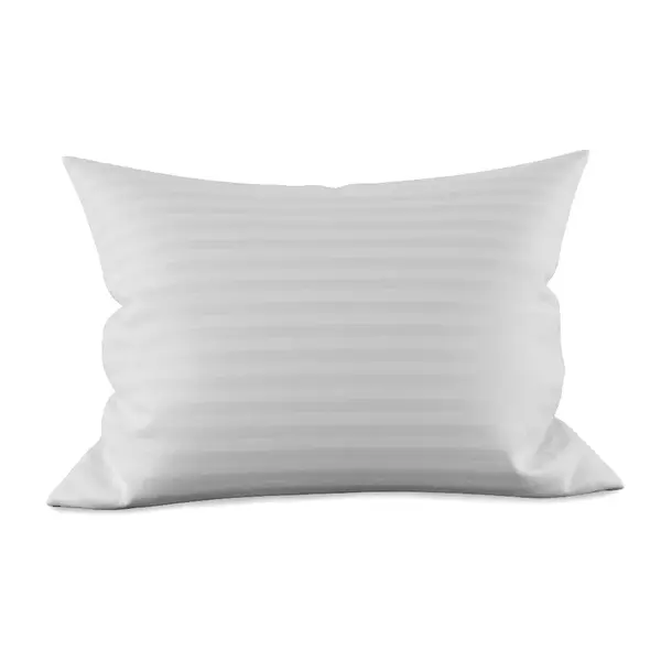 Obliečka na vankúš Atlas Grádl biely prúžok 2 cm mykaná bavlna 70x90 cm