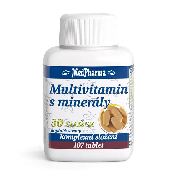MedPharma Multivitamín s minerály 30 složek 107 tablet