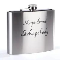 Kovová placatka Moje denní dávka pohody 1000 ml