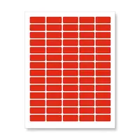 Samolepicí etikety 38 x 21,2 mm, 65 etiket, A4, 20 listů, červené