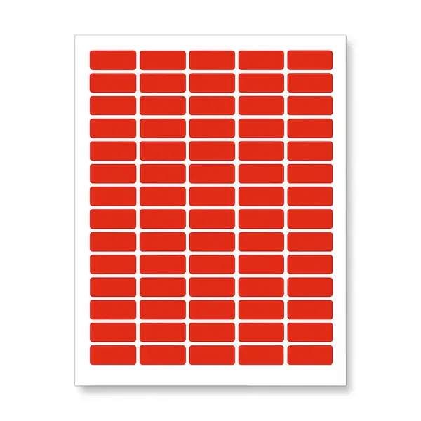 Samolepicí etikety 38 x 21,2 mm, 65 etiket, A4, 20 listů, červené
