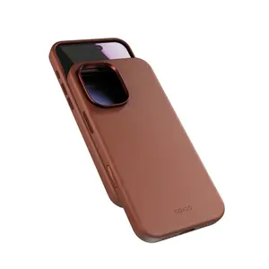 Zadní ochranný kryt Epico Leather Mag+ Case pro Apple iPhone 17, hnědá
