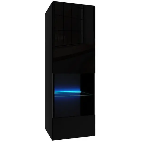 Závěsná skříňka Izumi 2 BL černá mat/lesk