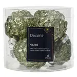 Šišky skleněné 6 ks zelená pr. 5cm v7cm