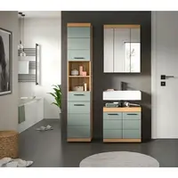 MID.YOU KOUPELNA barvy dubu, šalvějově zelená