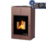 Kachle s výmenníkom AQUAFLAM VARIO SAPORO 11/5kW hnedá - zamatová, elektronická regulácia FLHSF34-080