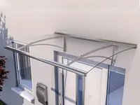 Vchodová strieška GUTTAVORDACH PT/G 160 x 90 cm strieborná / číra GU7200503