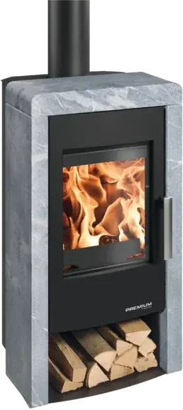 Haas+Sohn Krbové kachle PINEROLO, čierna/Speckstein