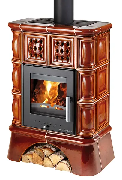 Kachle s výmenníkom TREVISO II, kachličkový sokel/kachličky medovník HS0433930020000