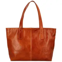 Dámská kožená kabelka na rameno koňaková - Delami Equina