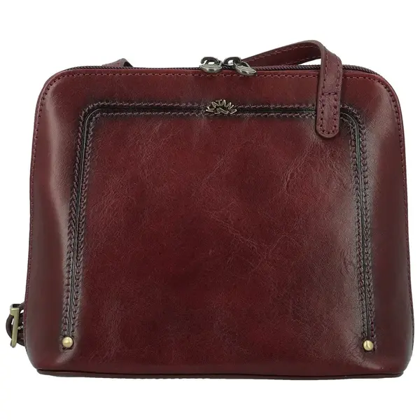 Dámská kožená crossbody kabelka hnědá - Katana Elenka