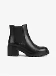 Black Women's Ankle Leather Heeled Geox Shoes - Women's
