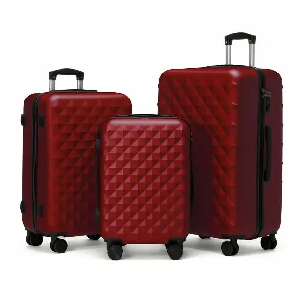 ROWEX CRYSTAL SET Set cestovných kufrov, vínová, veľkosť