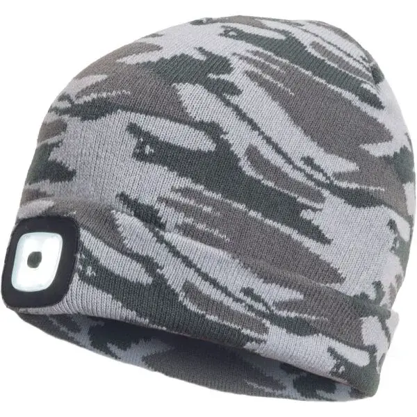 CERVA DEEL LED Čepice s LED světlem, šedá, velikost UNI