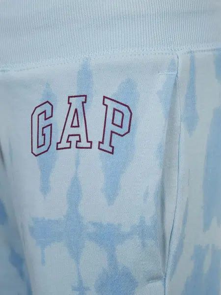 Modré chlapčenské tepláky batikované logo GAP