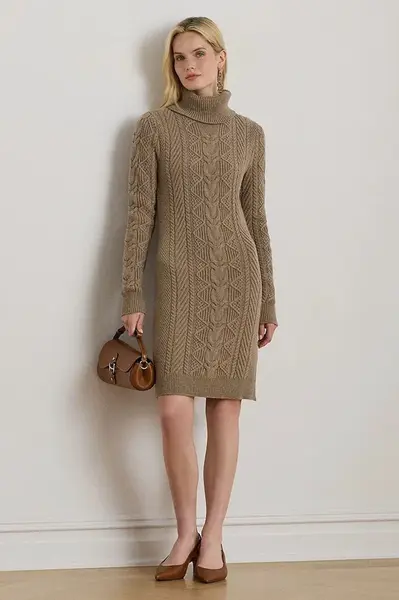 Šaty s příměsí vlny Lauren Ralph Lauren