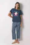 Bavlněné pyžamo women'secret dámské, tmavomodrá barva, bavlněné, 3132101
