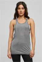 Ladies Loose Burnout Tank Dark Grey