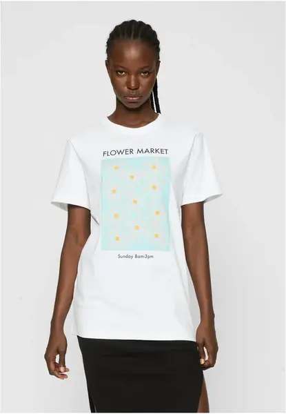 Women's T-shirt from the flower market white