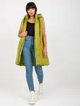 OCH BELLA light green long down vest with stitching