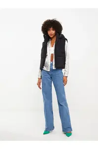 LC Waikiki Lw - Women's Hooded Plain Puffer Vest