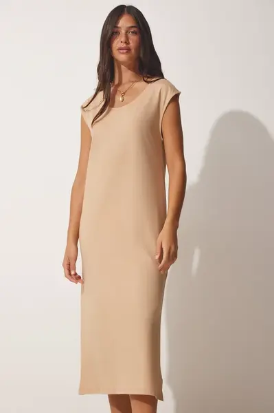 Šťastie İstanbul Dámske sušienky bez rukávov denne pletené šaty