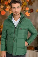 M8625 DEWBERRY PÁNSKY KABÁT - JEDNODUCHÝ ZELENÝ