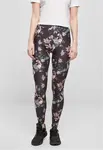 Women's soft black leggings AOP