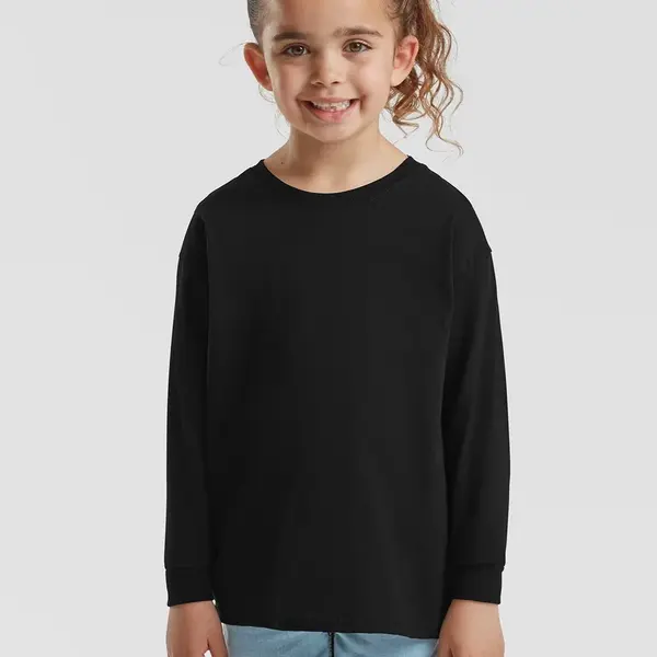 Czarna koszulka dziecięca Valueweight Fruit of the Loom